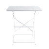 Table de jardin pliante en métal époxy blanc 2 personnes L70
